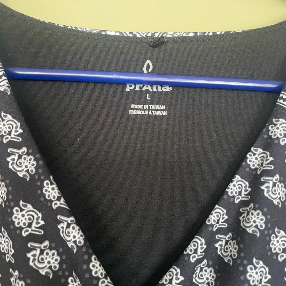 prAna Belladonna faux wrap dress Sz L - Picture 3 of 9